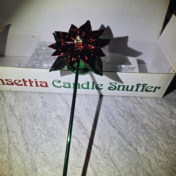 Dept Department 56 Candle Snuffer Poinsettia Flower, Vintage Never Used - Picture 7 of 7